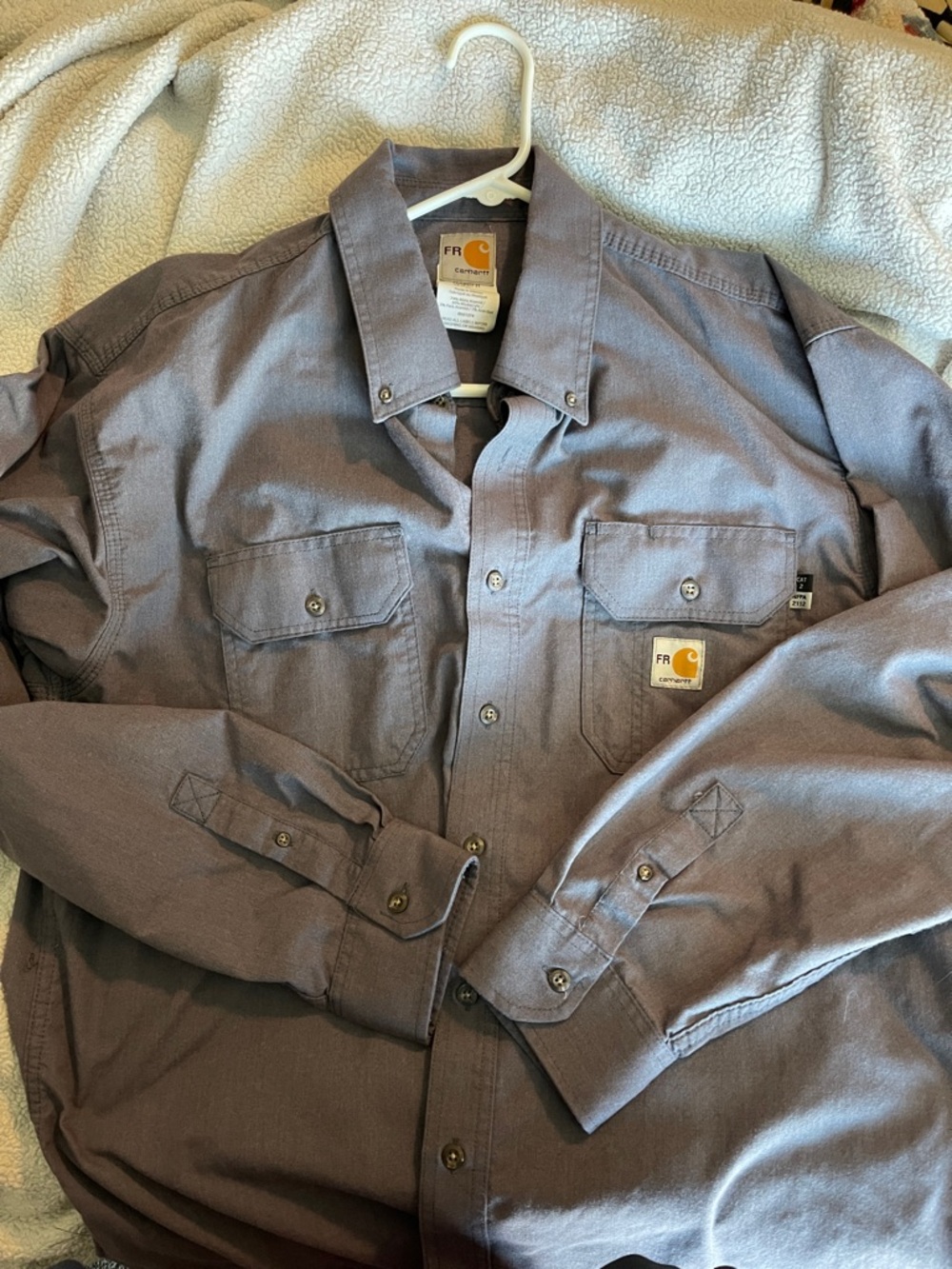 Carhartt FR Men's Gray FR XL Work Long Sleeve Shirt